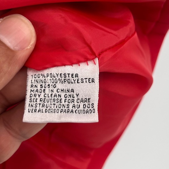 Vintage Y2K Le Suit Women's Blazer Skirt Set Size 8 Red Career Business Office - Picture 4 of 15